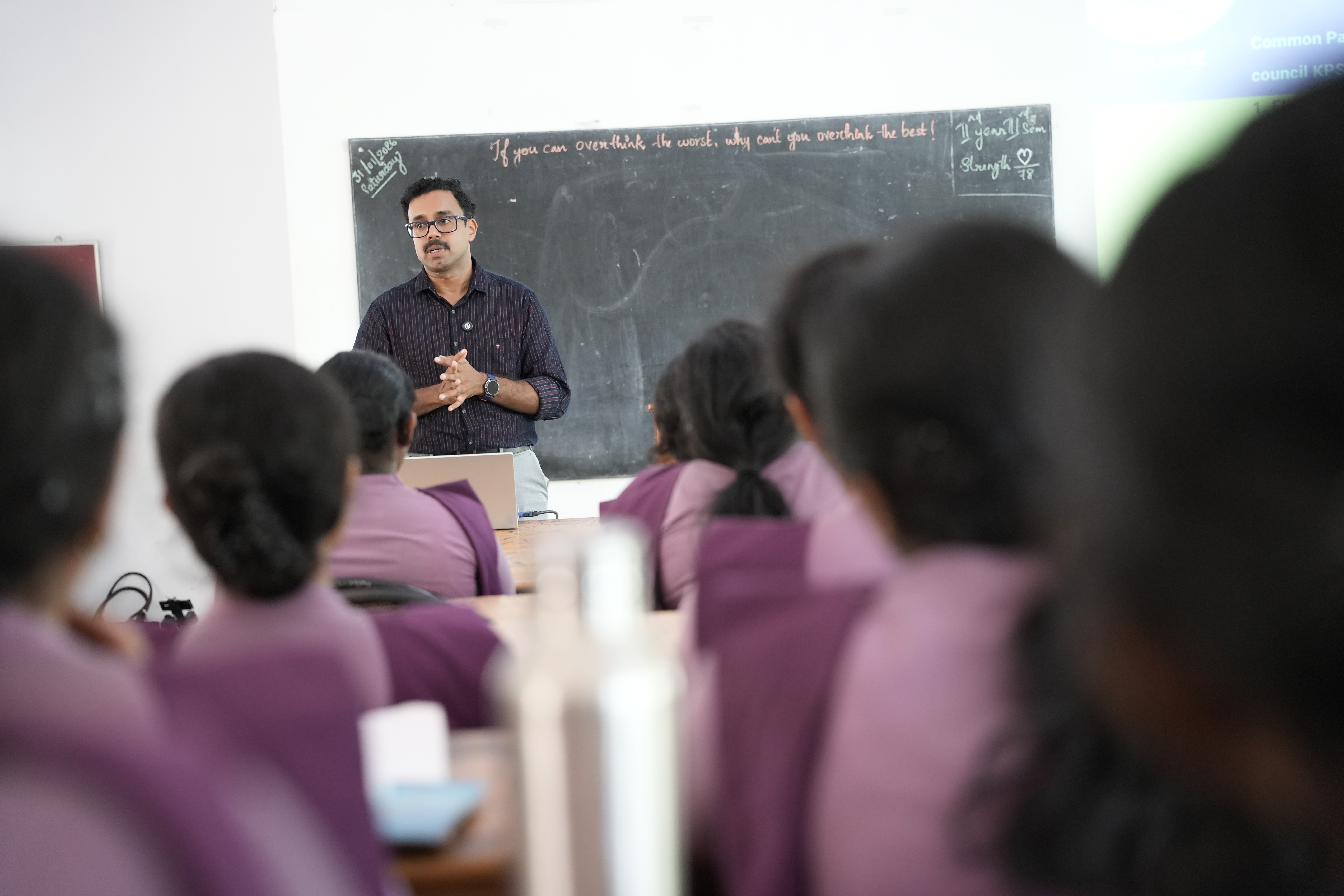 Students seated in rows during a classroom activity at Eduooz